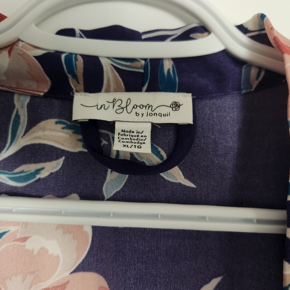 Kimono / lingerie Purple Jonquil wrap with lace XL - Picture 2 of 10